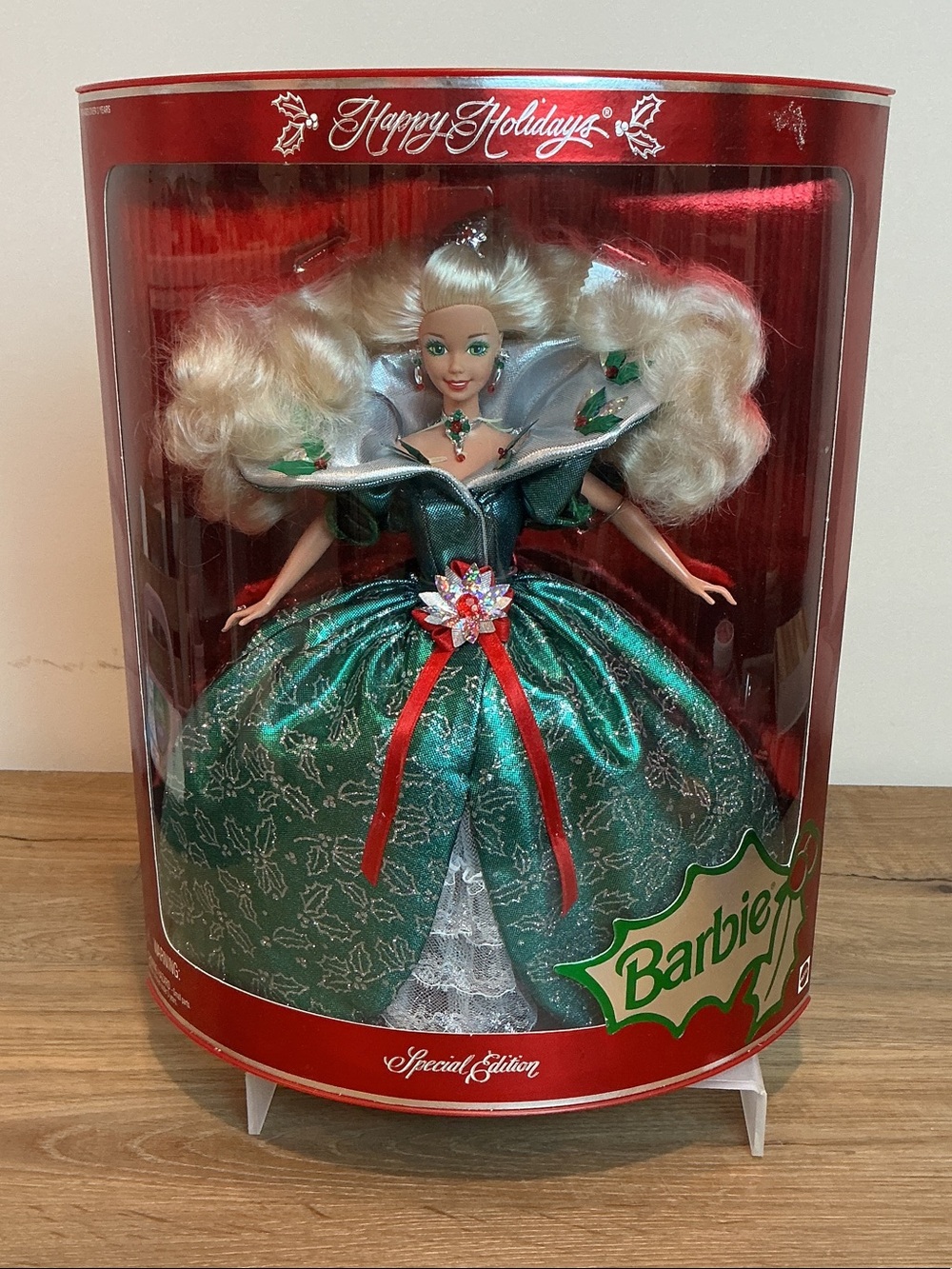 Barbie Holiday Special Edition 1995 Green and Red Gown, NEW IN BOX